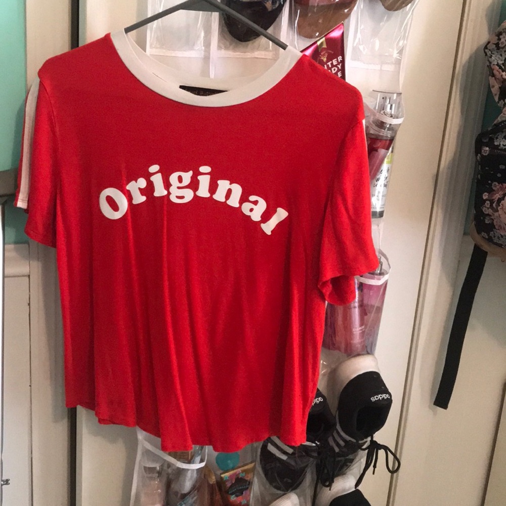 Red “original” shirt